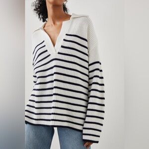 Rails Harris sweater in White and Navy Stripes